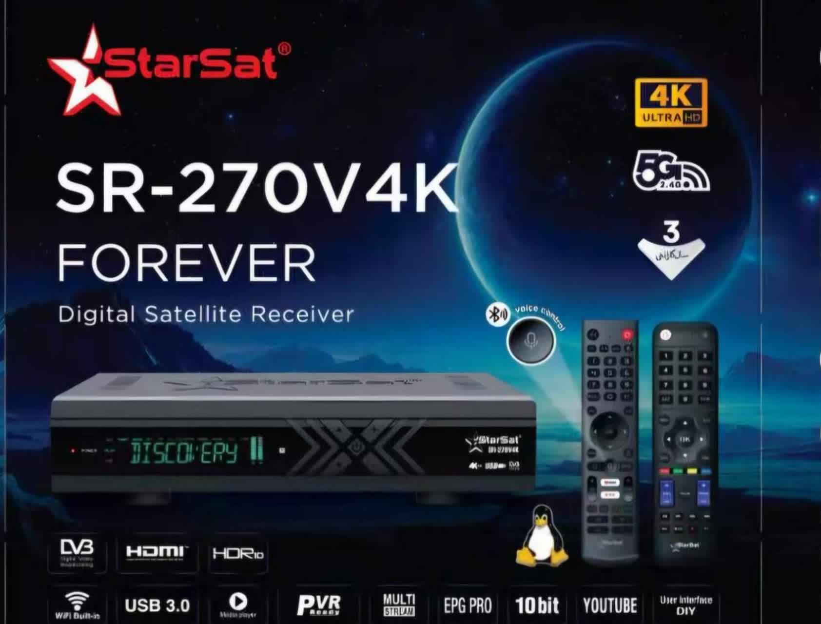 گیرنده فورکی دوکنترل استارست 270 با اینترنت5G